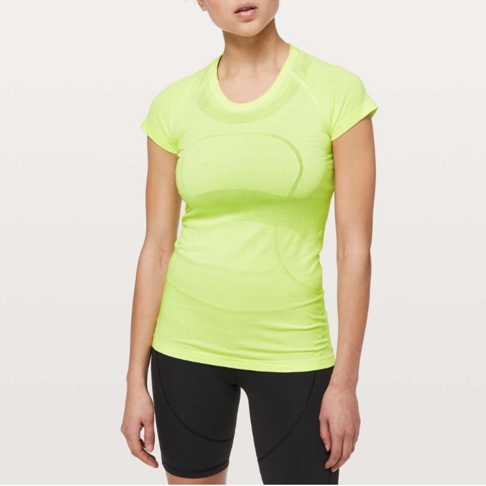 Lululemon Swiftly Tech Short Sleeve Crew Bright Neon Yellow Size 4